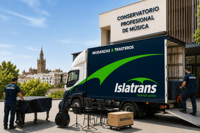 Servicio de mudanzas para el conservatorio Elemental de Música de Málaga
